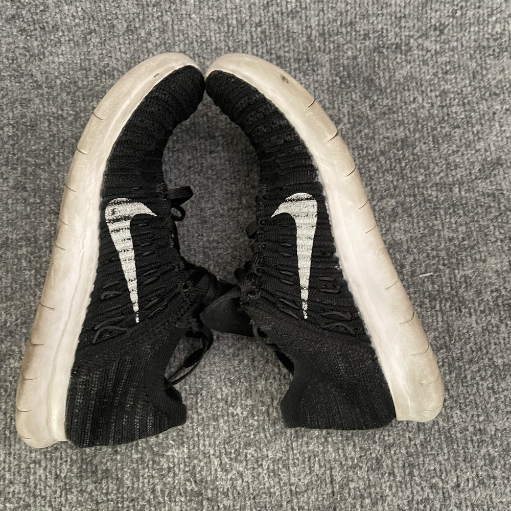 Nike Free RN Flyknit Shoes Women Sz 7.5 Black - Picture 7 of 12